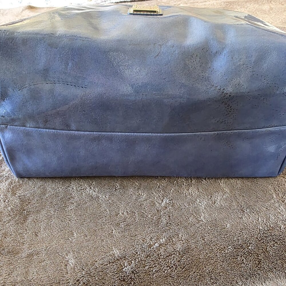 Dooney & Bourke Cindy Patent Leather Tote Bag Blue Large Shoulder Purse - Picture 6 of 16